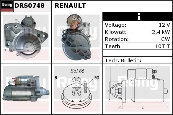 DELCO REMY Стартер DRS0774